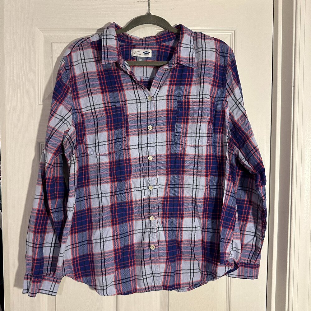 Womens XXL Old Navy Plaid Button Down